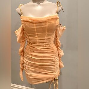 NWT OH POLLY US size 4 sheer fitted dress.  Fits like a size US size 2.